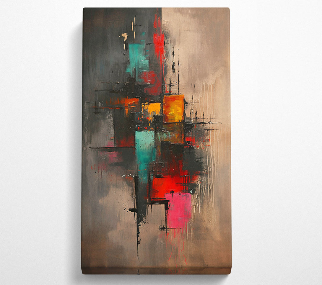 A Canvas Print of Red Abstract Expressionism Canvas Print