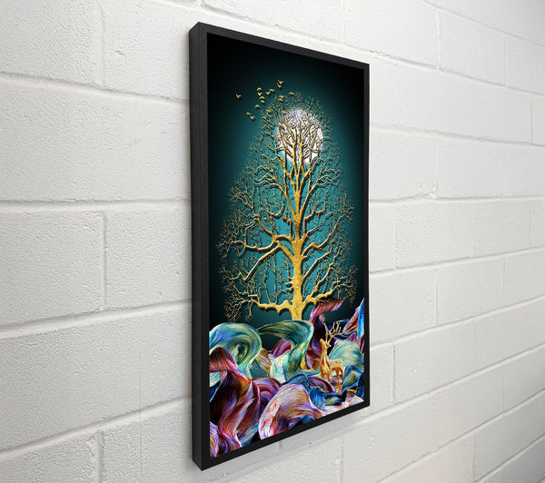 Gold Tree Moonlight Green