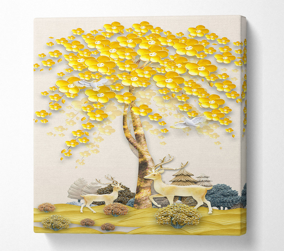  A Canvas Print of Gold Tree Canvas Art