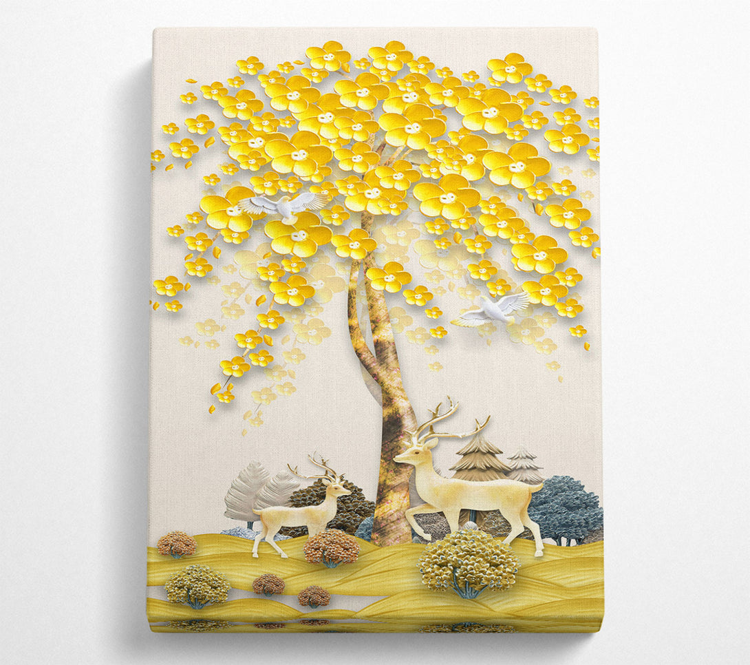  A Canvas Print of Gold Tree Canvas Art