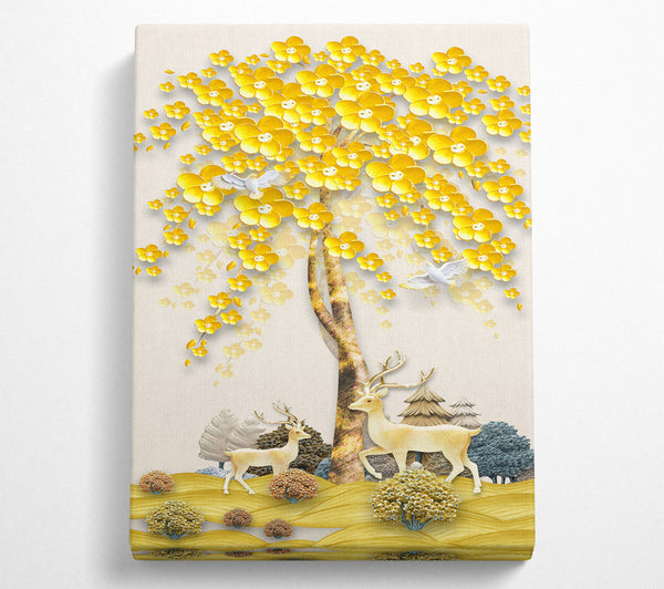  A Canvas Print of Gold Tree Canvas Art