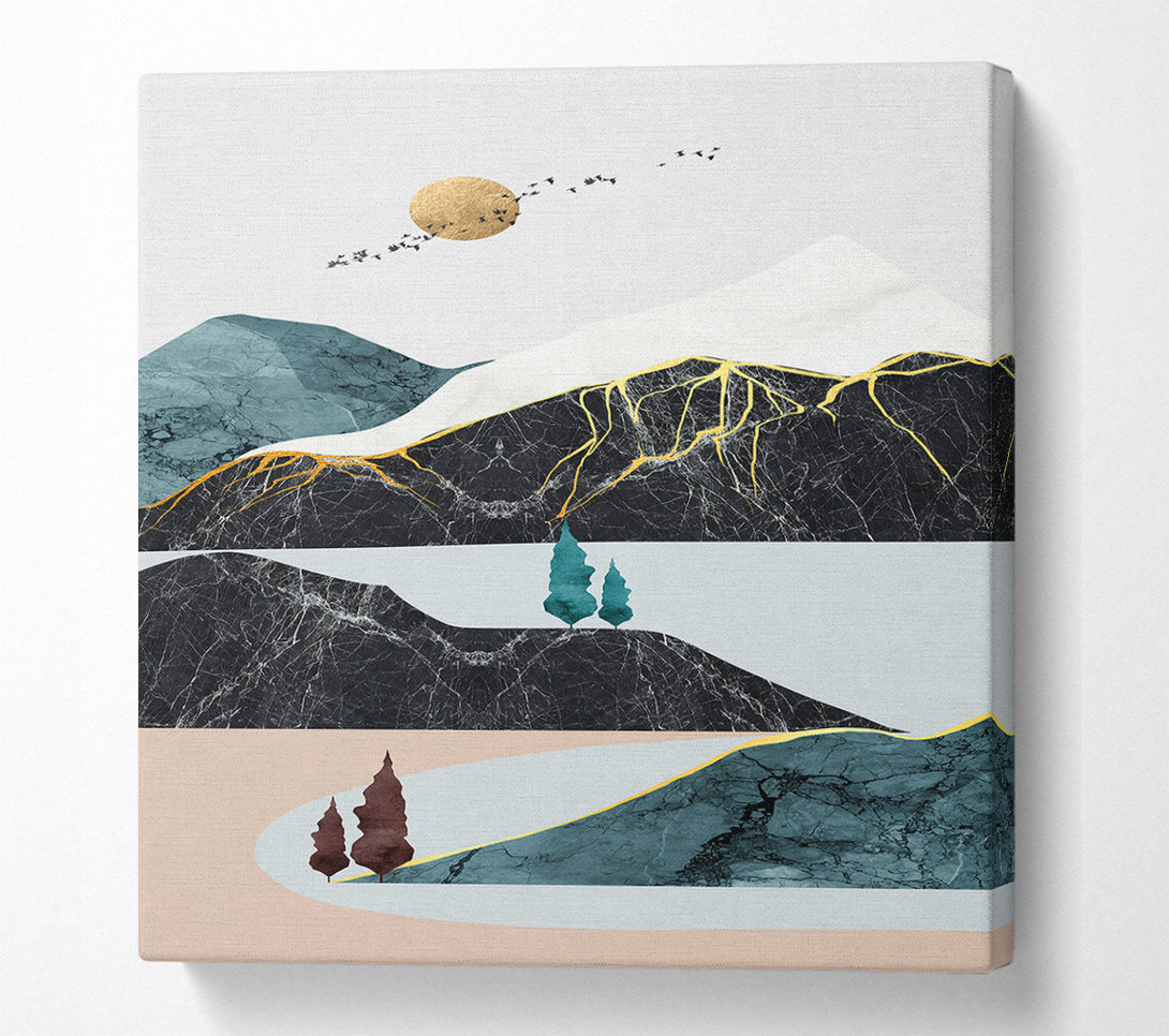 A Canvas Print of Gold Vein Mountain Canvas Art
