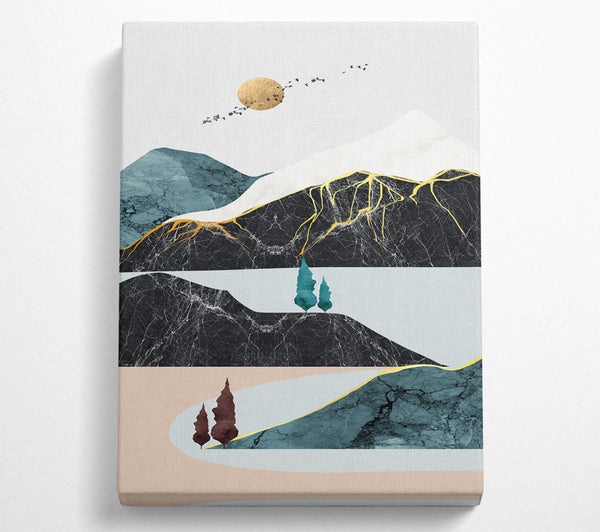  A Canvas Print of Gold Vein Mountain Canvas Art