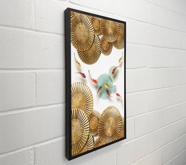 Gold Wheeled Shapes  With Fish