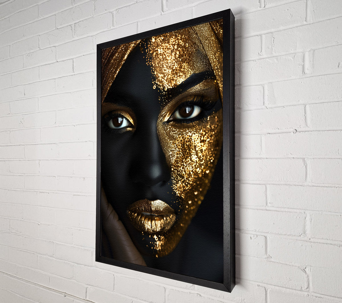  A Canvas Print of Gold Woman Beauty Canvas Wall Art