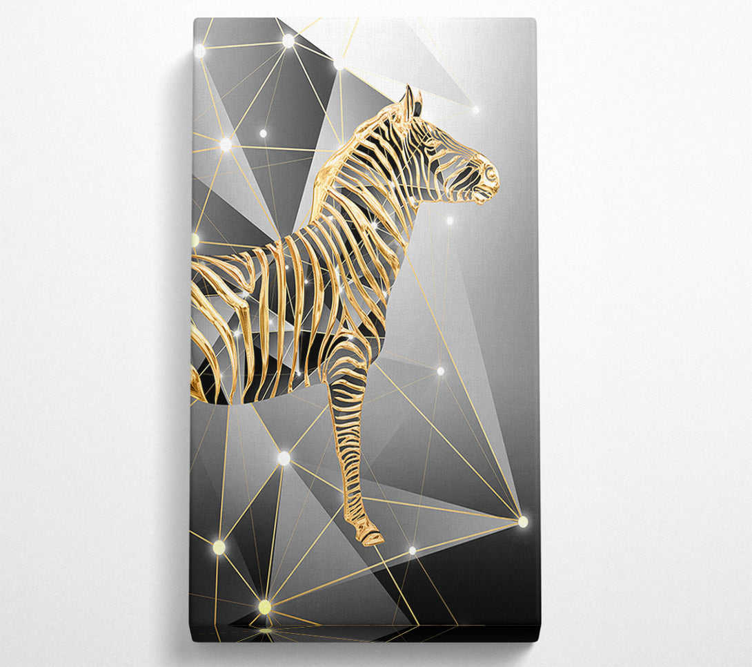  A Canvas Print of Gold Zebra Canvas Art