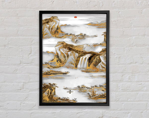 Golden Landscape Framed Print