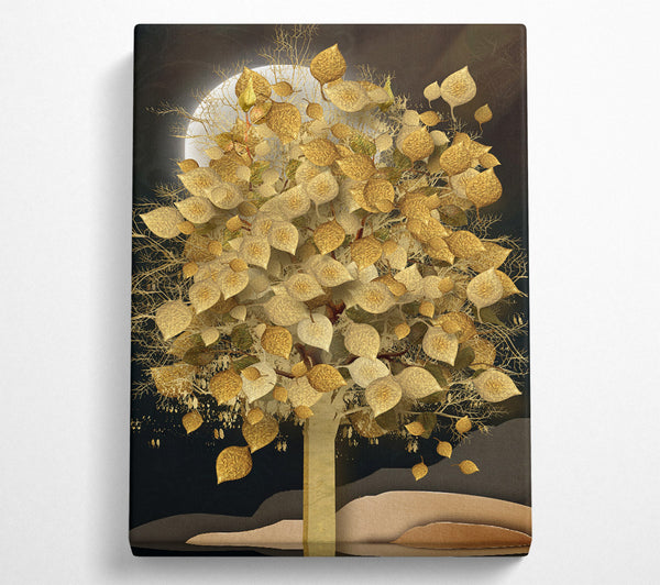  A Canvas Print of Golden Leaf Tree Canvas Print