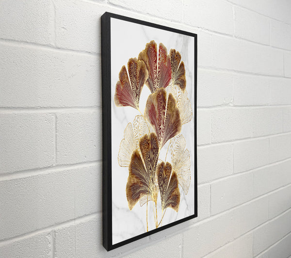 Golden Lines On Leaves