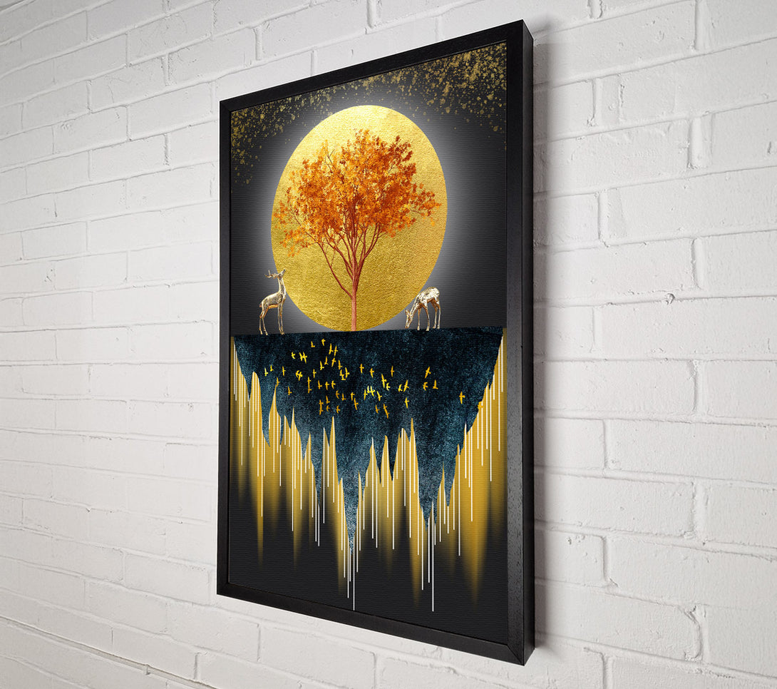  A Canvas Print of Golden Moon Canvas Art