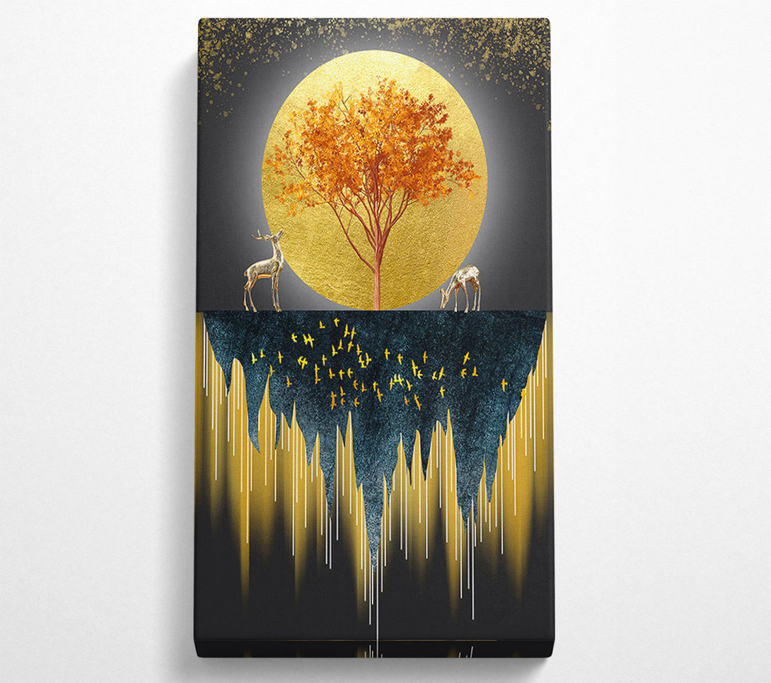  A Canvas Print of Golden Moon Canvas Art