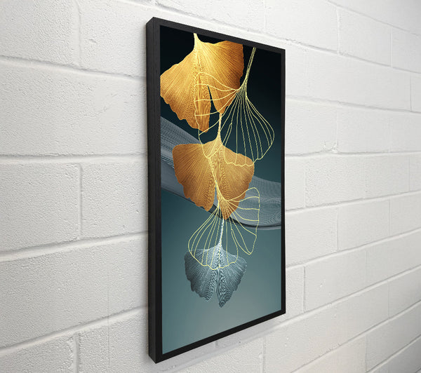 Golden Petals Abstract