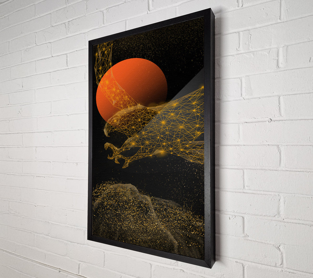  A Canvas Print of Golden Space Eagle Canvas Art