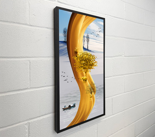 Golden Swirl And Tree