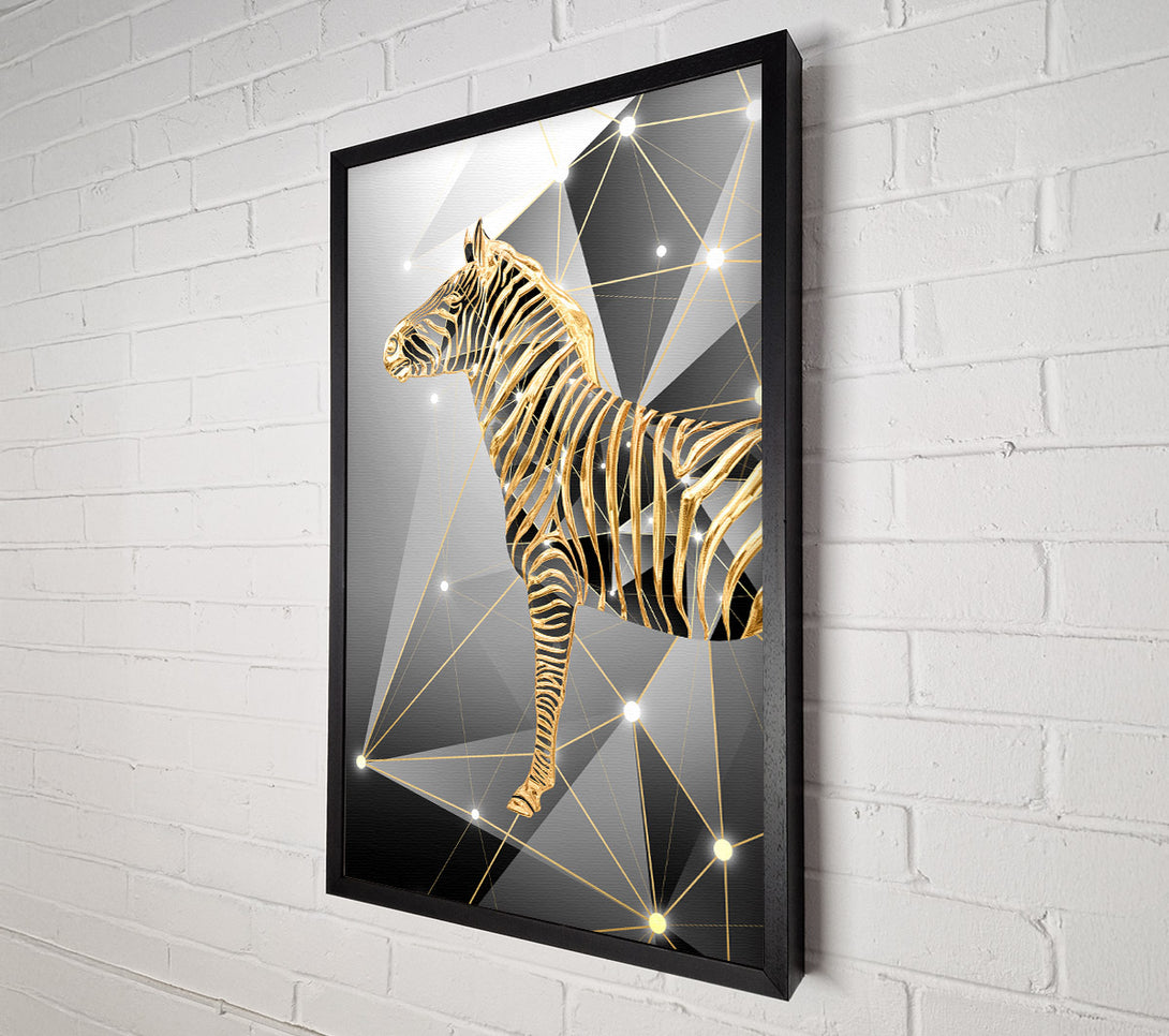  A Canvas Print of Golden Zebra Canvas Print