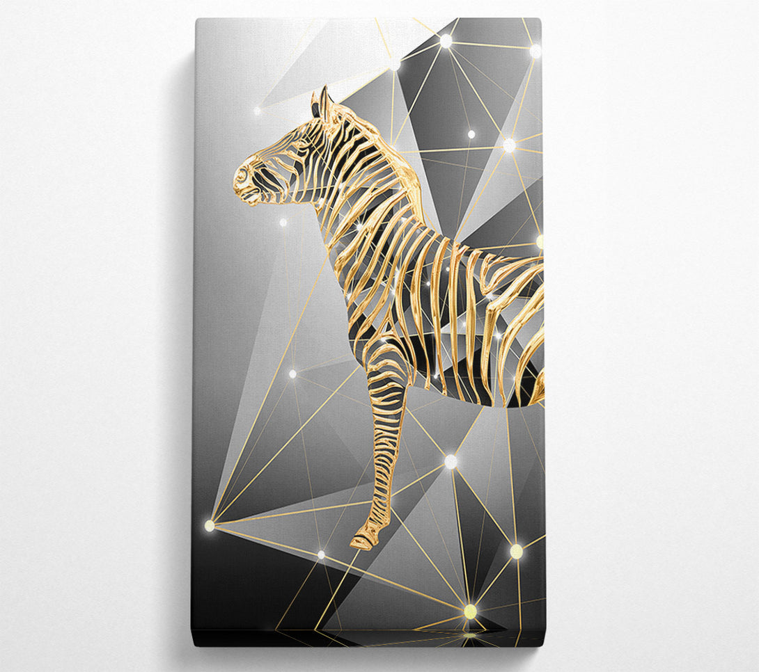  A Canvas Print of Golden Zebra Canvas Print