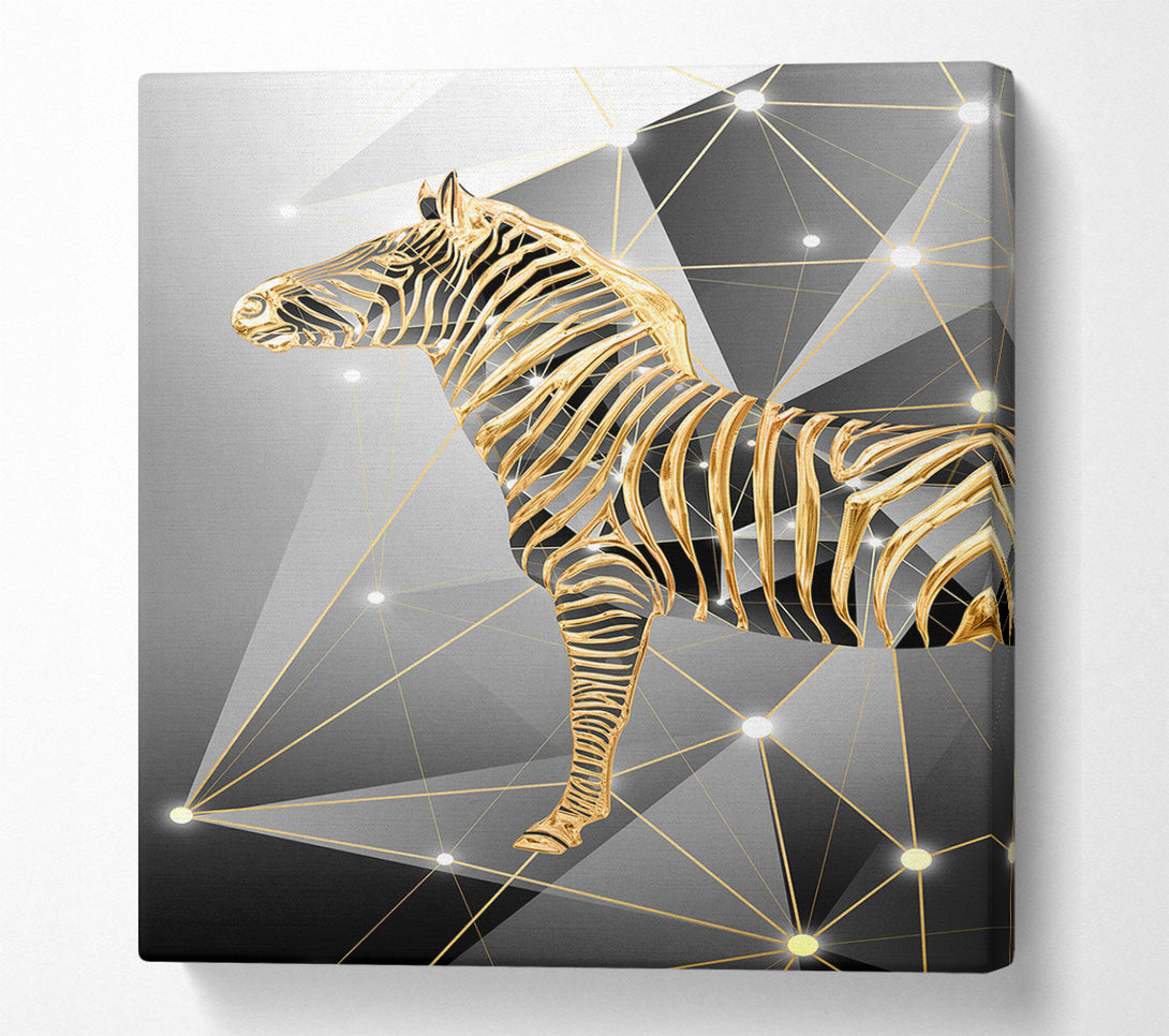  A Canvas Print of Golden Zebra Canvas Print