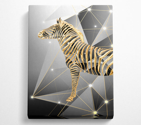  A Canvas Print of Golden Zebra Canvas Print