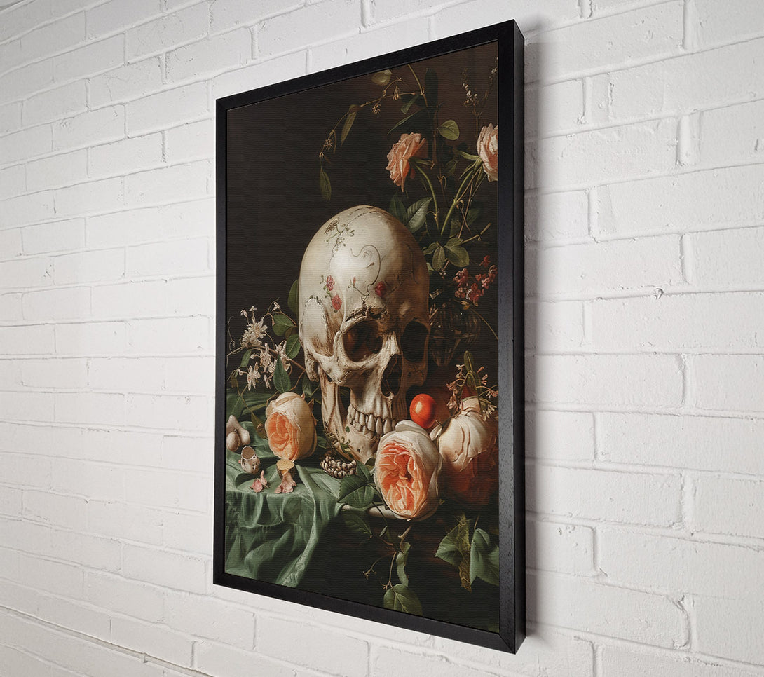  A Canvas Print of Gothic Table Skull Canvas Print
