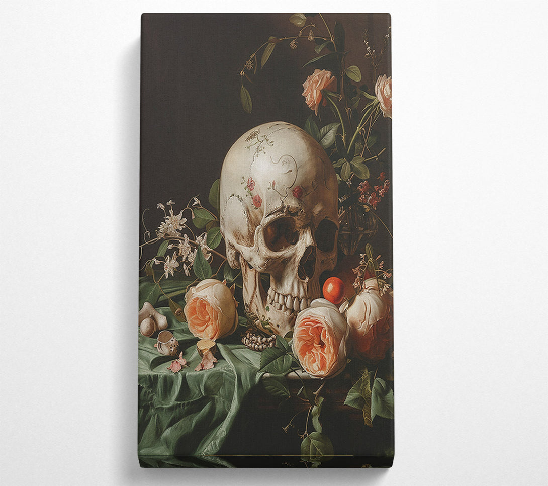 A Canvas Print of Gothic Table Skull Canvas Print