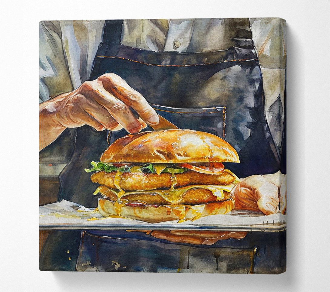  A Canvas Print of Gourmet Burger Canvas Art