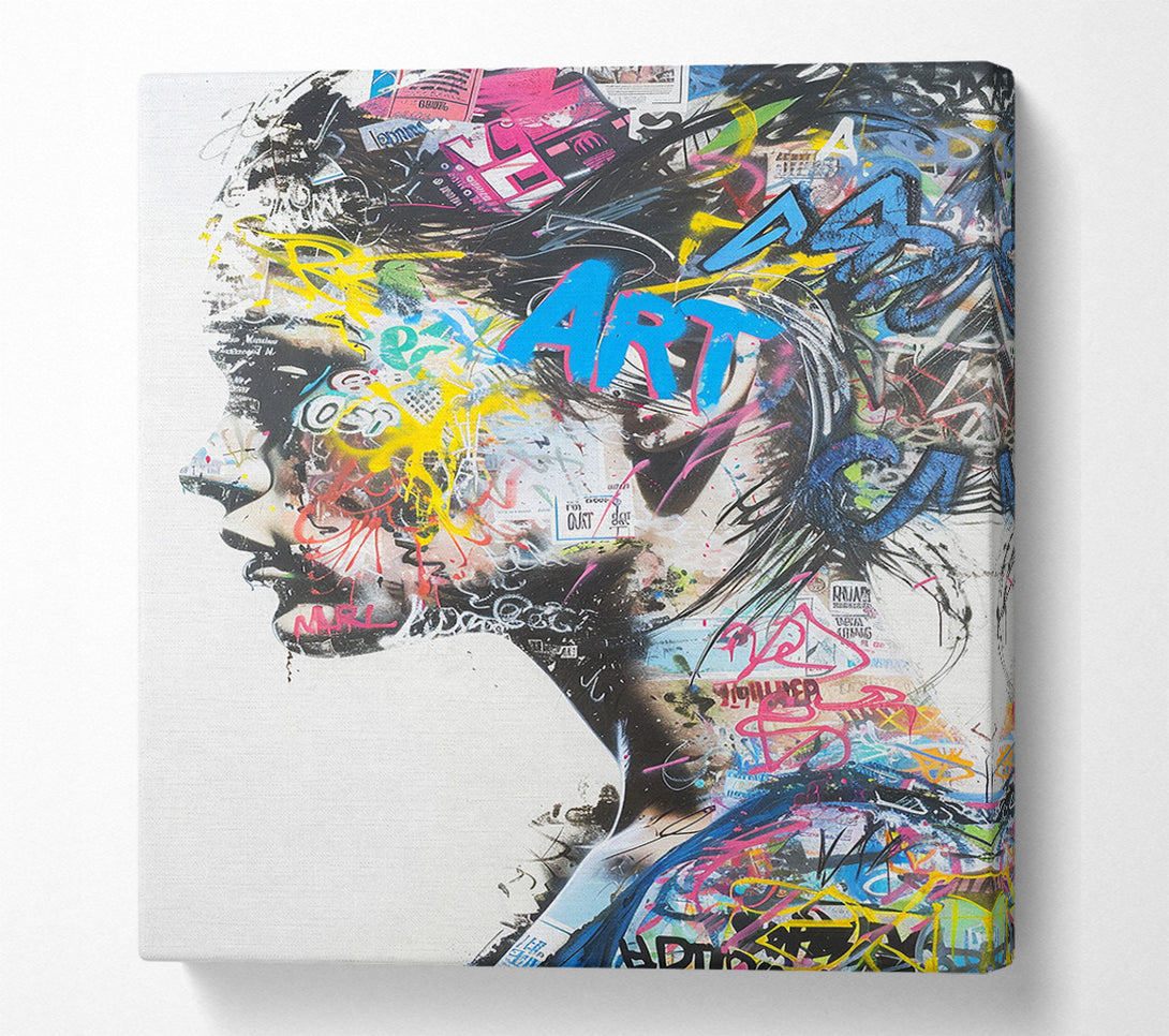  A Canvas Print of Graffiti Art Canvas Wall Art