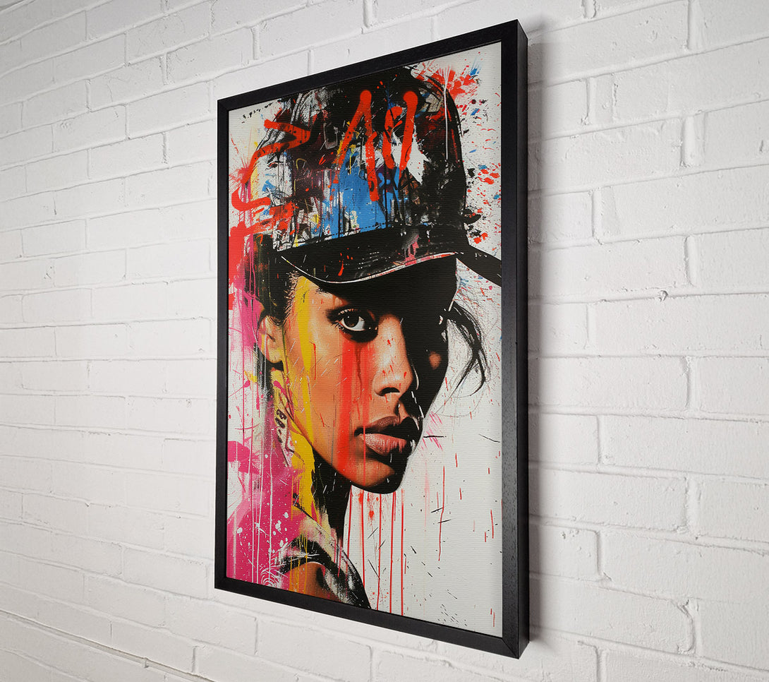  A Canvas Print of Graffiti Beauty (1) Canvas Print