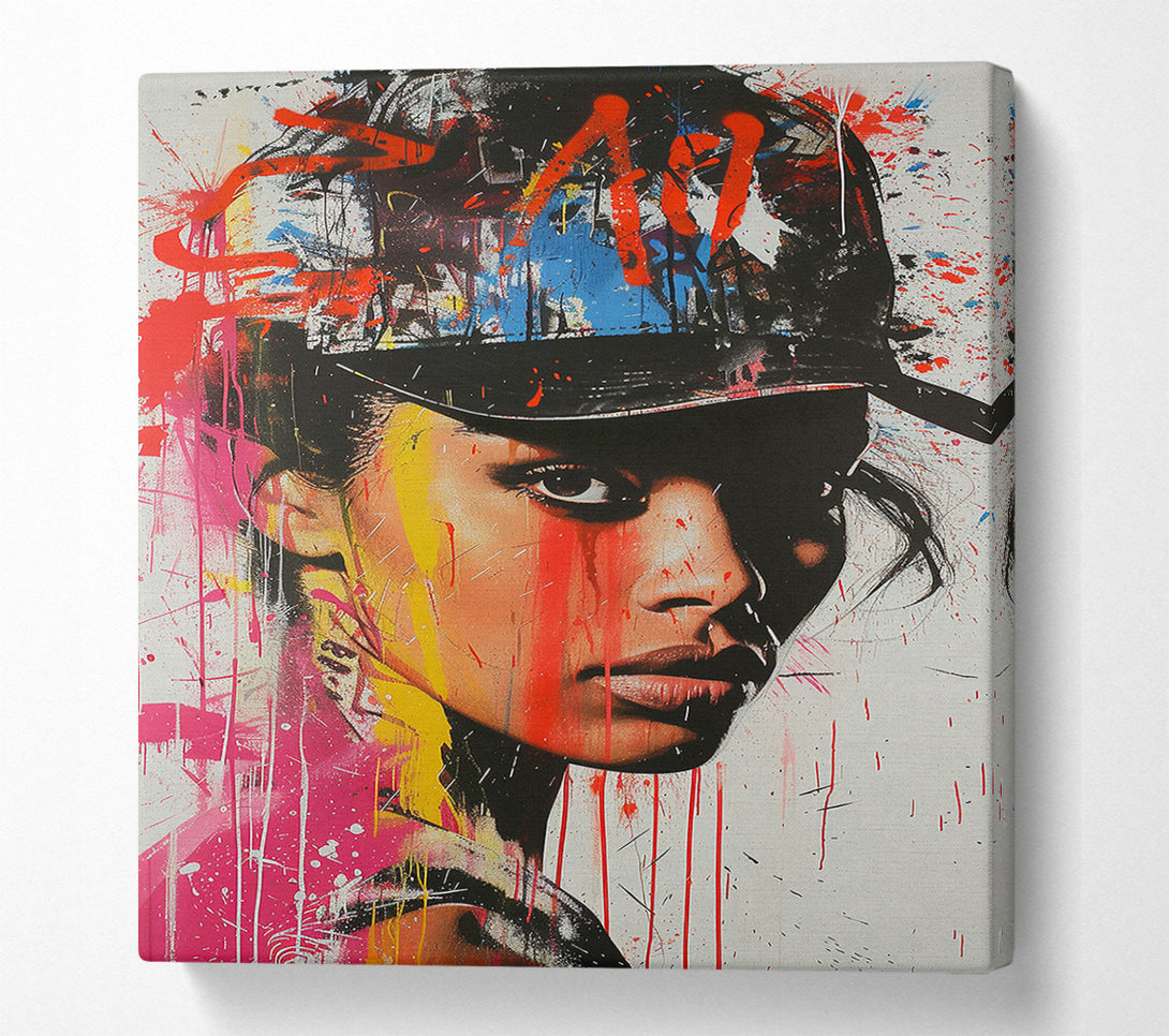  A Canvas Print of Graffiti Beauty (1) Canvas Print