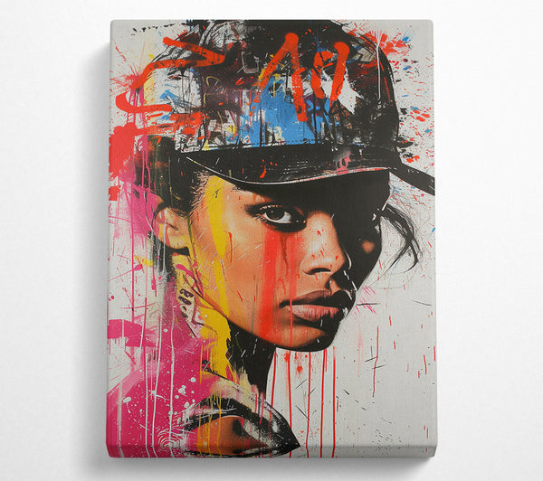  A Canvas Print of Graffiti Beauty (1) Canvas Print