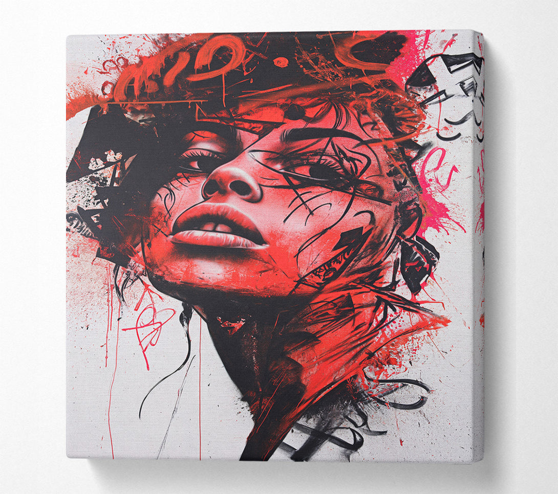  A Canvas Print of Graffiti Beauty Canvas Art