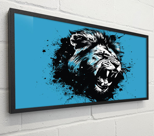 Graffiti Blue Lion