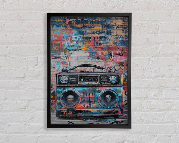 Graffiti Boombox Framed Print