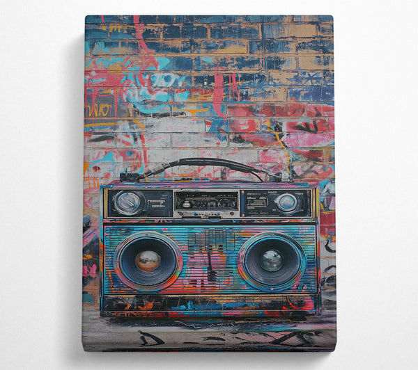 A Canvas Print of Graffiti Boombox Canvas Wall Art