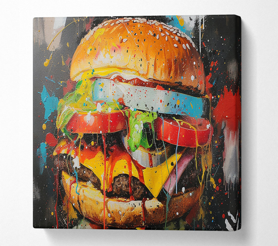  A Canvas Print of Graffiti Burger Canvas Art