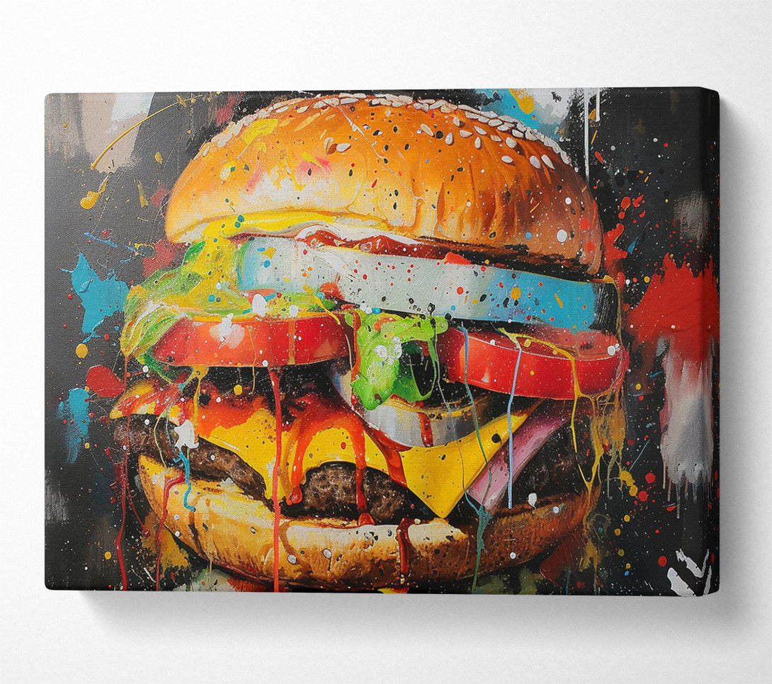  A Canvas Print of Graffiti Burger Canvas Art