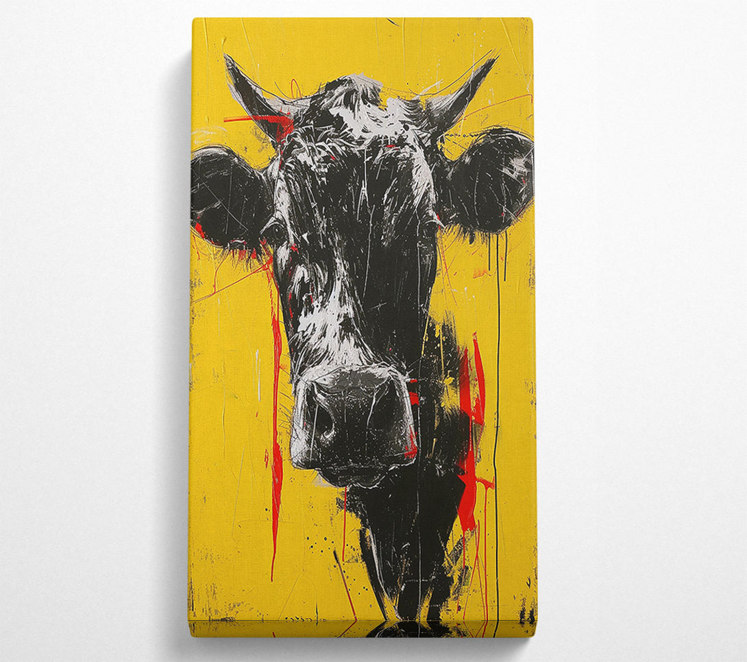  A Canvas Print of Graffiti Cow Canvas Print