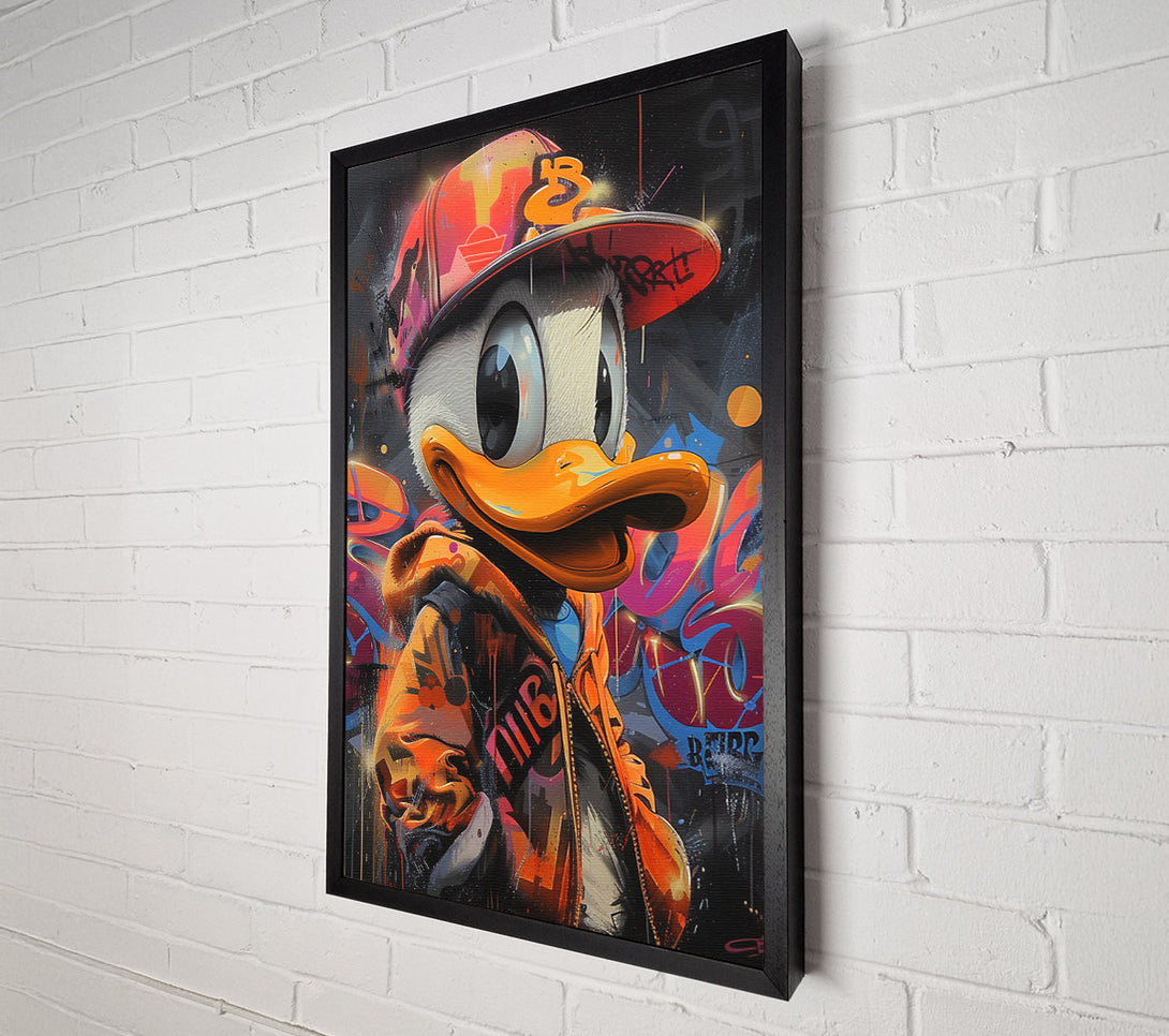  A Canvas Print of Graffiti Duck Canvas Art
