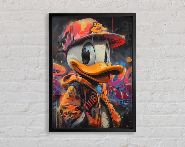 Graffiti Duck Framed Print