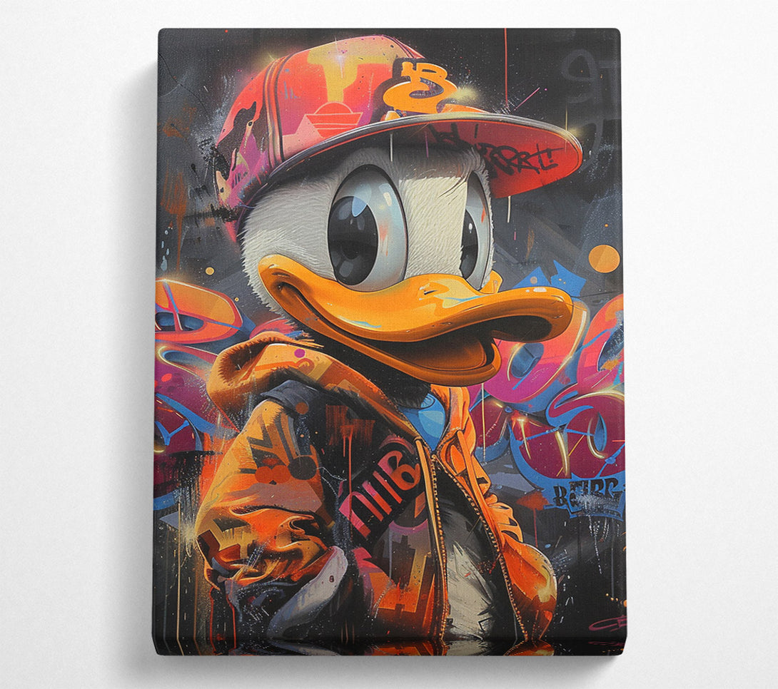  A Canvas Print of Graffiti Duck Canvas Art
