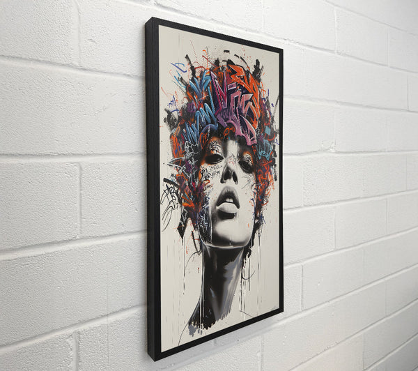 Graffiti Head Woman