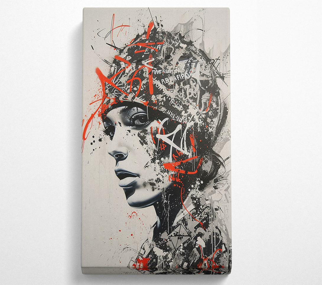  A Canvas Print of Graffiti Portrait Canvas Print