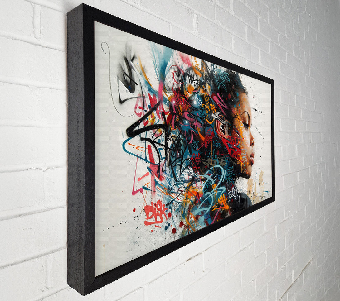  A Canvas Print of Graffiti Side Profile Canvas Print