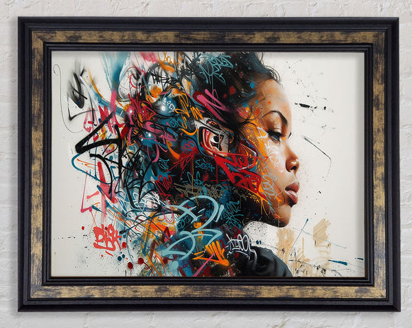 Graffiti Side Profile Framed Print
