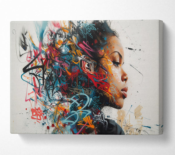  A Canvas Print of Graffiti Side Profile Canvas Print