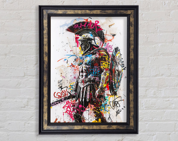Graffiti Spartan Framed Print