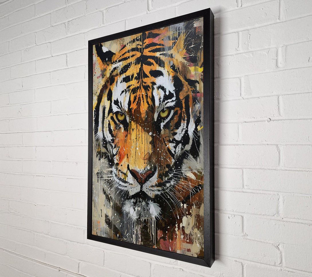  A Canvas Print of Graffiti Tiger Face Canvas Wall Art