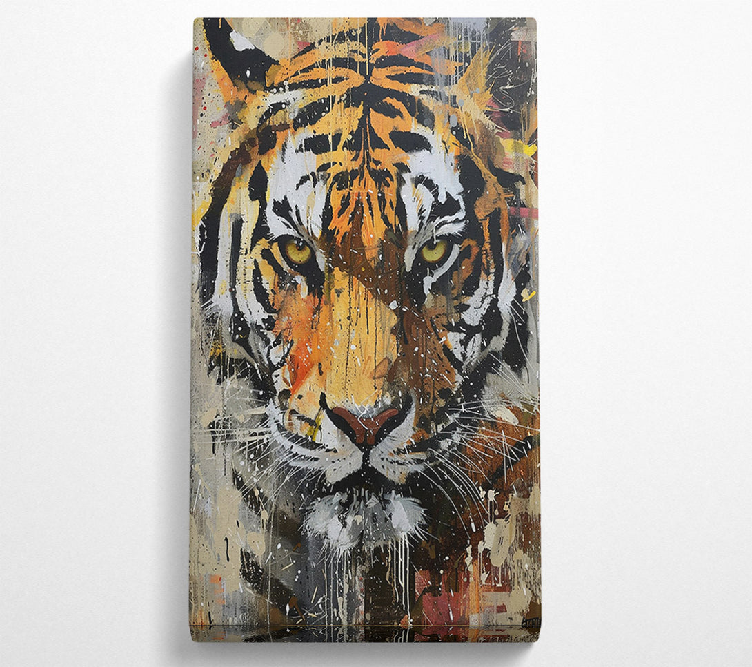  A Canvas Print of Graffiti Tiger Face Canvas Wall Art