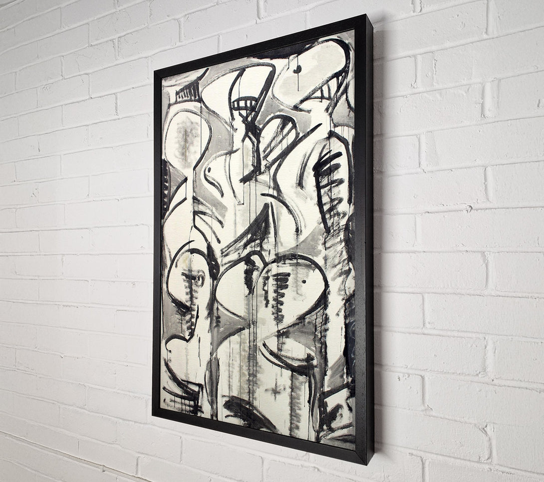  A Canvas Print of Graffiti Washed Abstract Canvas Art