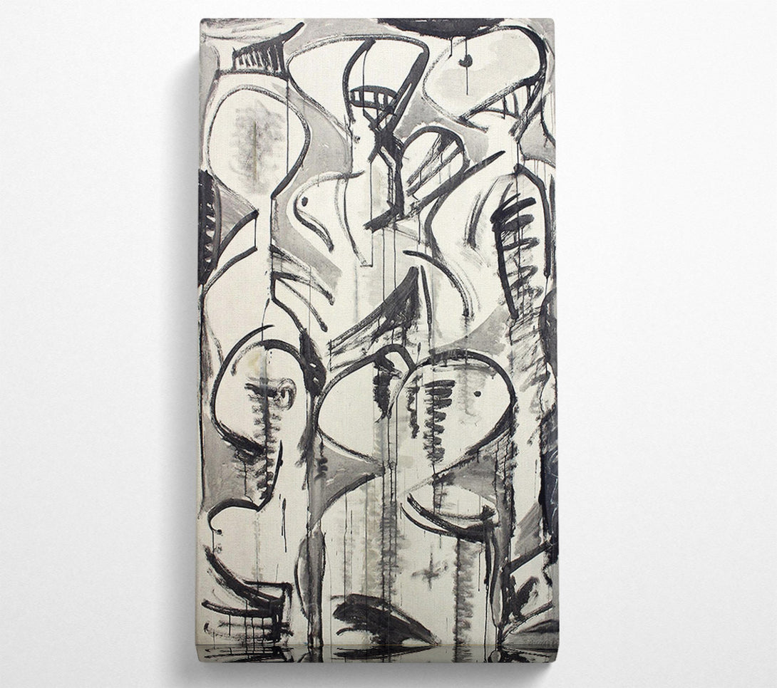  A Canvas Print of Graffiti Washed Abstract Canvas Art