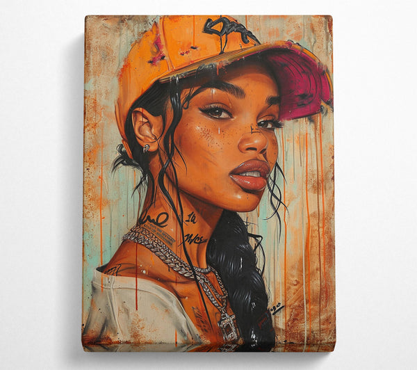  A Canvas Print of Graffiti Woman Beauty Canvas Print